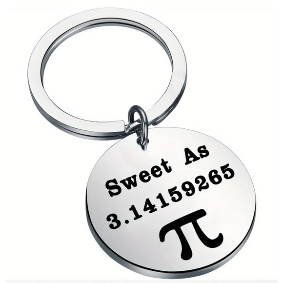 Accessories - Sweet As 3.14159265 Pi Pie Stainless Steel Keychain
